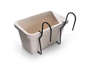 Omnipazar SO-HB01A Askılı Hasır Desen Balkon Saksı 6.5 Litre No 1 - 6