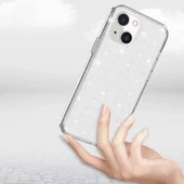 Apple iPhone 13 Kılıf Parlayan Simli Şeffaf Zore Redos Kapak thumbnail 2