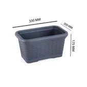Omnipazar SO-HB01A Askılı Hasır Desen Balkon Saksı 6.5 Litre No 1 - 11