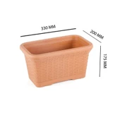 Omnipazar SO-HB01A Askılı Hasır Desen Balkon Saksı 6.5 Litre No 1 - 3