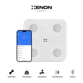 Xenon Smart Yeni Nesil Dijital Mobil Uygulama Denetimli Akıllı Tartı, Yağ, Kemik, Kas Kütlesi Ölçen, Vücut Veri Analizi için Beyaz Bluetooth Baskül (180 kg kapasite) X8701_M1 - 3