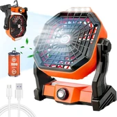 Mini Şarjlı Ledli Kare Fan - 3