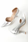 Yeva Gümüş Stiletto Kadeh Topuklu Abiye Ayakkabı thumbnail 4