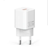 PDQ30B 30W PD QC 4.0 1xUSB-A + 1xType-C Port Çıkışlı Şarj Cihazı - 1