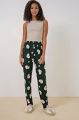 4323 Desenli Pijama Altı - Y.Zümrüt - 4