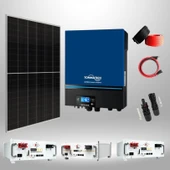 Kamusolar 11 kW İnverterli, 15 kWh Depolamalı Lityum Akülü Hazır Solar Enerji Paketi - 1
