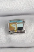 316L Çelik Gümüş Renk Renkli Portre Model Nomination Charm - TJ-BC1394 - 1