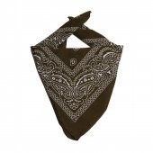 ÜKB-HAKİ RENK ŞAL DESEN DAMLA TASARIM KARE BANDANA - 1