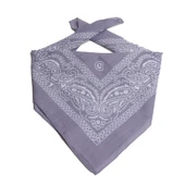 ÜKB-LİLA ŞAL DESEN DAMLA TASARIM KARE BANDANA - 1