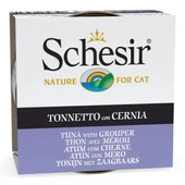 Schesir Jelly Ton Balıklı ve Orfoz Balıklı Konserve Kedi Maması 85gr - 1