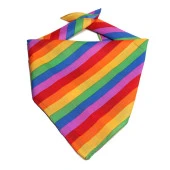 ÜKB-ÇİZGİLİ GÖKKUŞAĞI DESEN TASARIM KARE BANDANA - 1