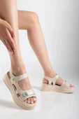 Saide Bej Cilt Cırt Cırtlı Sandalet - 3