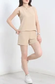 Şortlu Ayrobin takım bej - 3