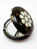 Sedef Işlemeli Telkari Ceviz Ağacı El Yapımı Makyaj Aynası euay2 thumbnail 3