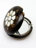 Sedef Işlemeli Telkari Ceviz Ağacı El Yapımı Makyaj Aynası euay2 thumbnail 2