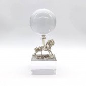 Crearthome Kristal At Detaylı Dekoratif Küre Gümüş SZR-11-B-G - 1
