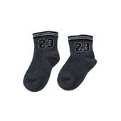 Bibaby Biorganic Number Yaş Kısa Soket Çorap 68422 Gri - 2