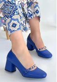 Tino Mavi Cilt Topuklu Ayakkabı thumbnail 1