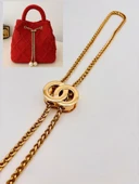 Çanta Aksesuar İncili Zincir Çanta Büzgüsü Light Gold Renk thumbnail 1