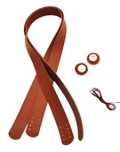 Çanta Aksesuar Taba Renk 70x2.4 cm Çift Çanta Sapı, Gümüş Aparatlı Mıknatıs, 2 Metre Dikme İpi - 1