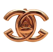 Çanta Aksesuar Light Gold Renk 4x3 cm Vidalı Çanta Kilidi - 1