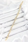 Pirinç Yonca Model Zirkon Taşlı Gold Renk VİP Seri Kadın Bileklik - 2