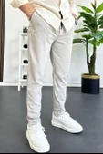 Erkek Dar Paça Jogger Pantolon Taş Rengi Edw384 - 4