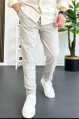 Erkek Dar Paça Jogger Pantolon Taş Rengi Edw384 - 2