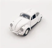 Kişiye Özel Beyaz Metal Vosvos Çek Bırak Oyuncak Araba Büyük Boy Uzun Model Beyaz - 2