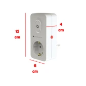 Anahtarlı Akım & Şok Korumalı Tekli Priz Açma Kapama Düğmeli Çoçuk Korumalı Fiş 720 Joule IP20 - 5