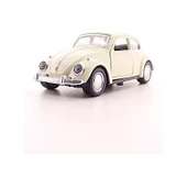 Kişiye Özel Beyaz Metal Vosvos Çek Bırak Oyuncak Araba Büyük Boy Uzun Model Beyaz - 5