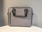 U.S. Polo Assn Çanta 15.6" Deri Desenli Notebook Taşıma çantası GRİ - 2