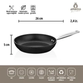 Amboss Dark Tava Yanmaz Yapışmaz Titanyum Kaplama - 26 Cm Siyah - 2