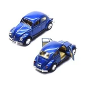 Dekoratif Nostaljik Hediye Lacivert Çek-bırak Metal Vosvos Araba Dıe Cast Büyük Boy 12cm - 2