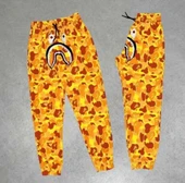 Unisex Pubg Bape X Shark Eşofman Altı - Sarı - 1