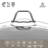 Amboss Dark 28 cm Basık Titanyum Kaplama Tencere - 5