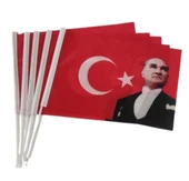 Sopalı Atalı Bayrak 30X45 Kumaş - 3 adet - 1