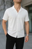 İki İplik Kumaş  Gömlek - Beyaz - 2