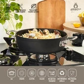 Amboss Dark 30 cm Basık Titanyum Kaplama Tencere - 4