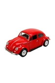 Kırmızı Çek-bırak Metal Vosvos Araba Dıe Cast Büyük Boy 12 CM Dekoratif Nostaljik Hediye - 1