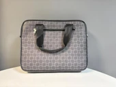 U.S. Polo Assn Çanta 15.6" Deri Desenli Notebook Taşıma çantası GRİ - 1