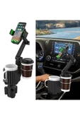 Araba İçi Çok Amaçlı İşlevsel Telefon & Bardak Tutucu Sabitleyici Kaliteli Malzeme - 2