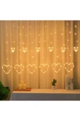 Perde LED Fişli 3 Metre 8 Animasyonlu Sarı Dizi Işık Aydınlatma Süsleme Dekor (Kutulu Paket) - 3