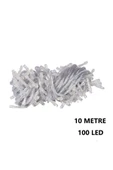 LED 10 Metre 8 Animasyon 100 LED Fişli Şeffaf Kablo Dekor Süs Dize Işık - 5