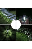 Beyaz Ledli Solar Güneş Enerjili Bahçe Lambası 1 Li Metal Gövdeli - 2
