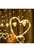 Perde LED Fişli 3 Metre 8 Animasyonlu Sarı Dizi Işık Aydınlatma Süsleme Dekor (Kutulu Paket) - 5