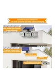 Kumandalı Solar Güneş Enerjili 122 Led Hareket Sensörlü Bahçe Aydınlatma Dekor - 7