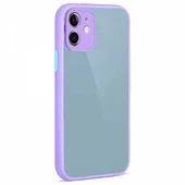 Apple iPhone 12 Uyumlu Montreal Kılıf Ve Nano Cam Ekran Koruyucu Set Lila thumbnail 3