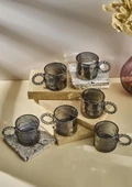 Ringo Stone 6lı Fincan Seti - Türk Kahvesi, Espresso Fincan Takımı - Füme, 100 ML - 3