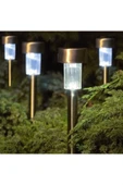 Sarı Ledli Solar Güneş Enerjili Bahçe Lambası 1 Li Metal Gövdeli - 1